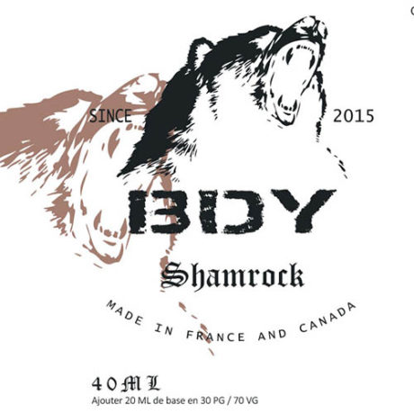 Etiquette e-liquide shamrock par bdy