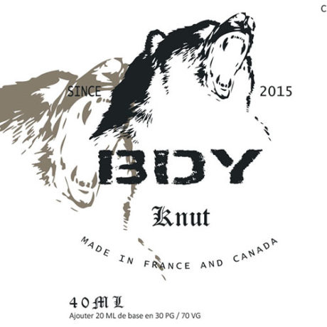 Etiquette e-liquide knut par BDY