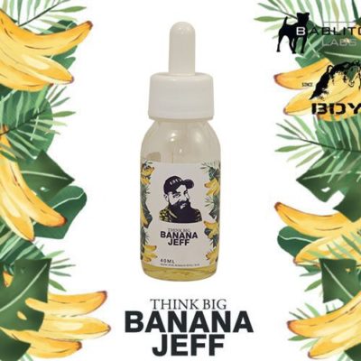 Eliquide premium Banana Jeff à la banane flambée et caramélisé. Douceur et réalisme pour ce eliquide conçu par BDY.