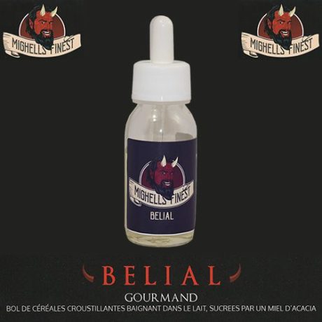 E-liquide Belial par Mighell's Finest aux céréales, lait et miel.