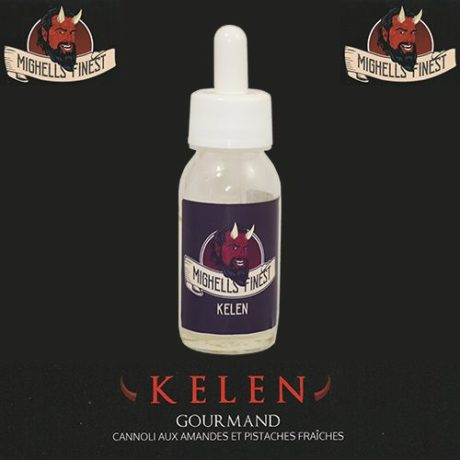E-liquide premium Kelen aux amandes et aux pistaches par Mighell's Finest